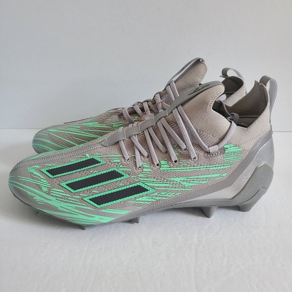 NEW Adidas Primeknit Flash Football Cleats IG9583 Size 14 Gray Green